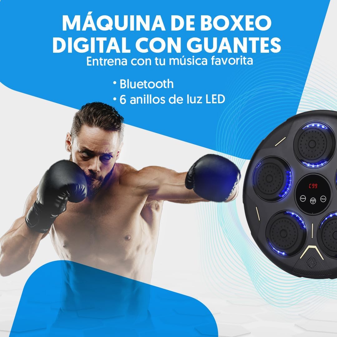 Máquina de Boxeo Bluetooth Musical + Guantes Regalo | Adultos y niños