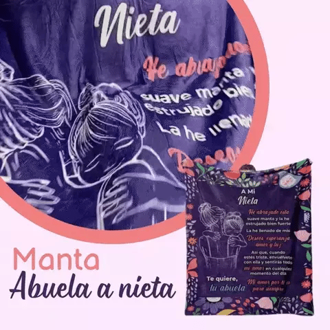 Manta Personalizada franela para Nieta/Nieto y Hijos – Regalo Cálido + Regalo Colgante