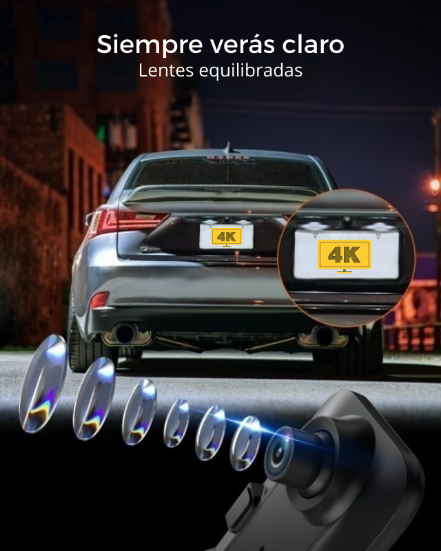 Espejo Retrovisor con Doble Cámara Full HD