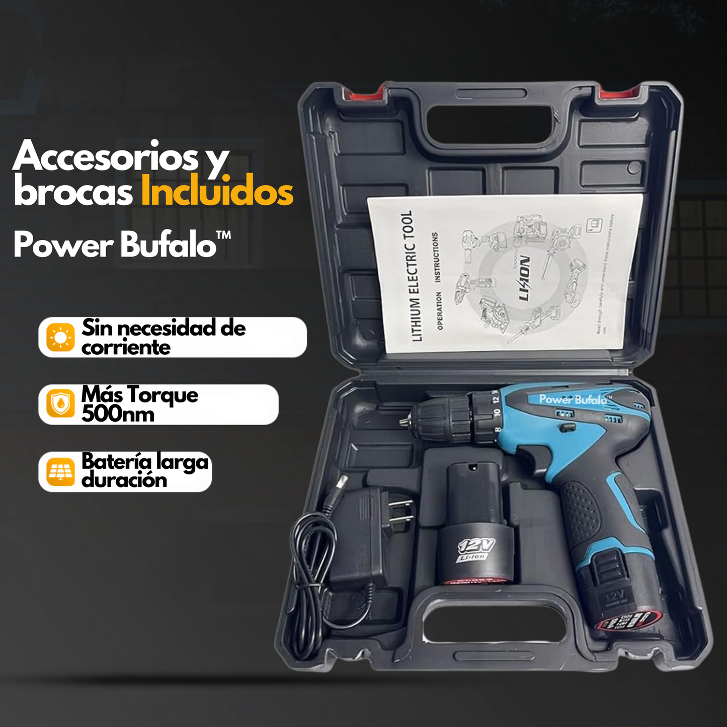 Taladro Percutor Bufalo Power™️ | 14 Niveles | Alto Torque