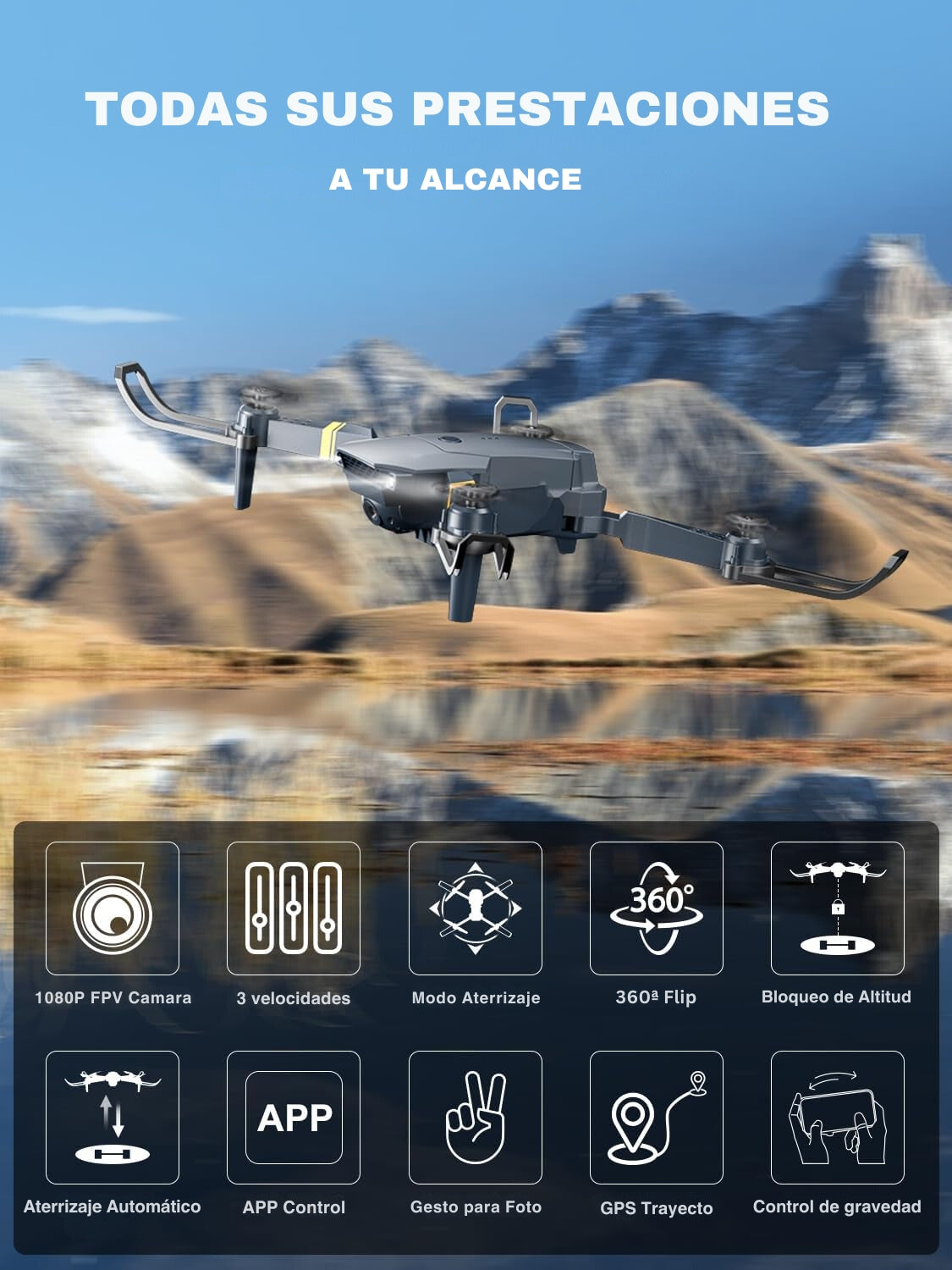 Droner®️ 8K Video Cámara | Batería Adicional| Maletín con Accesorios