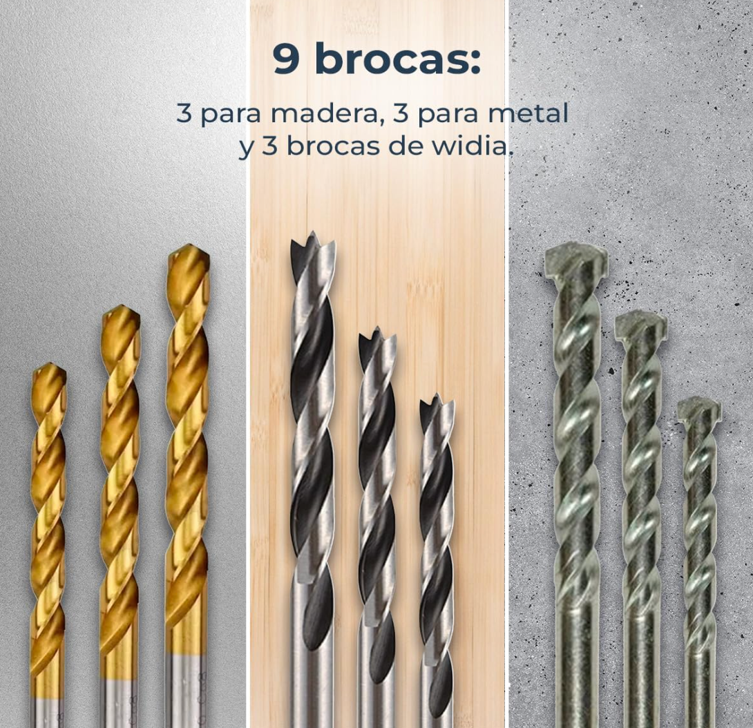 Taladro Cecotec Inalambrico y con Cable | Accesorios Incluidos