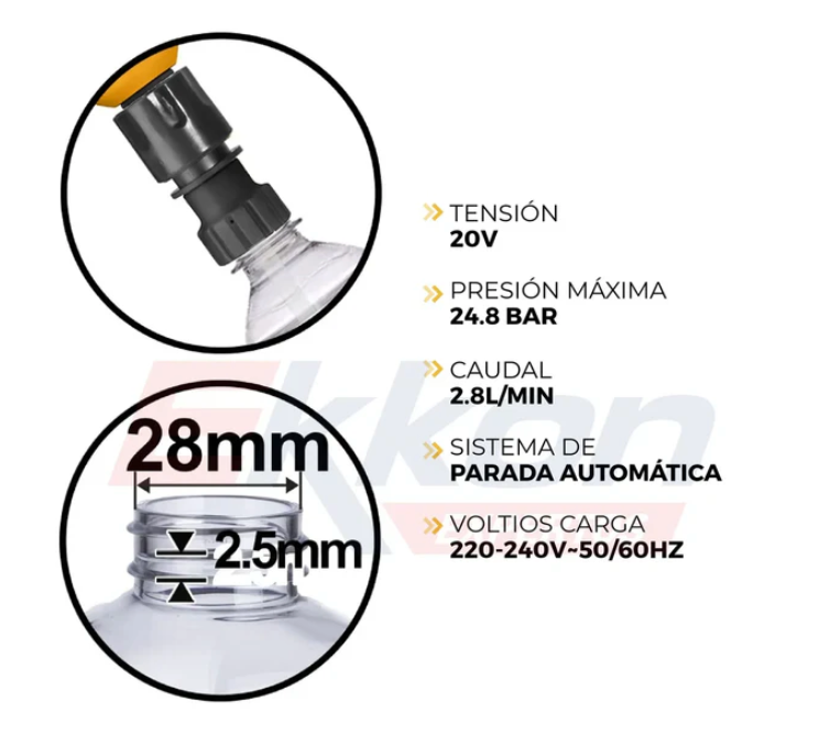 Hidrolavadora Portátil 20V INGCO – ¡Potencia Inalámbrica!