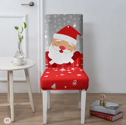 Conjuntos x6 Fundas de Sillas Navideñas