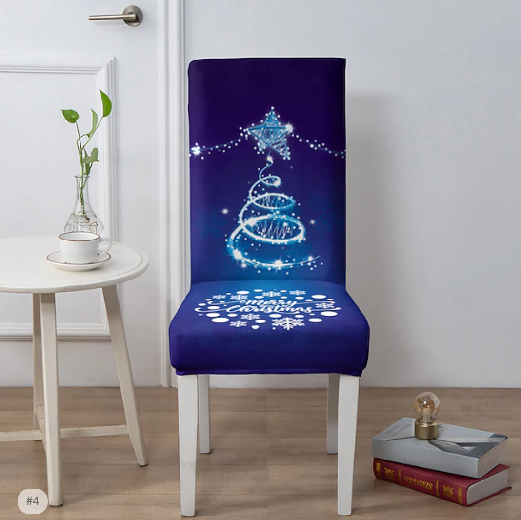 Conjuntos x6 Fundas de Sillas Navideñas
