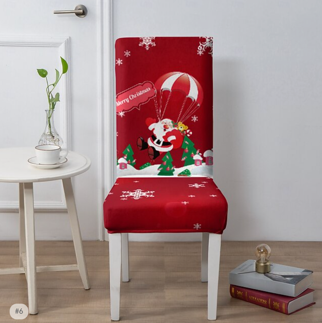 Conjuntos x6 Fundas de Sillas Navideñas
