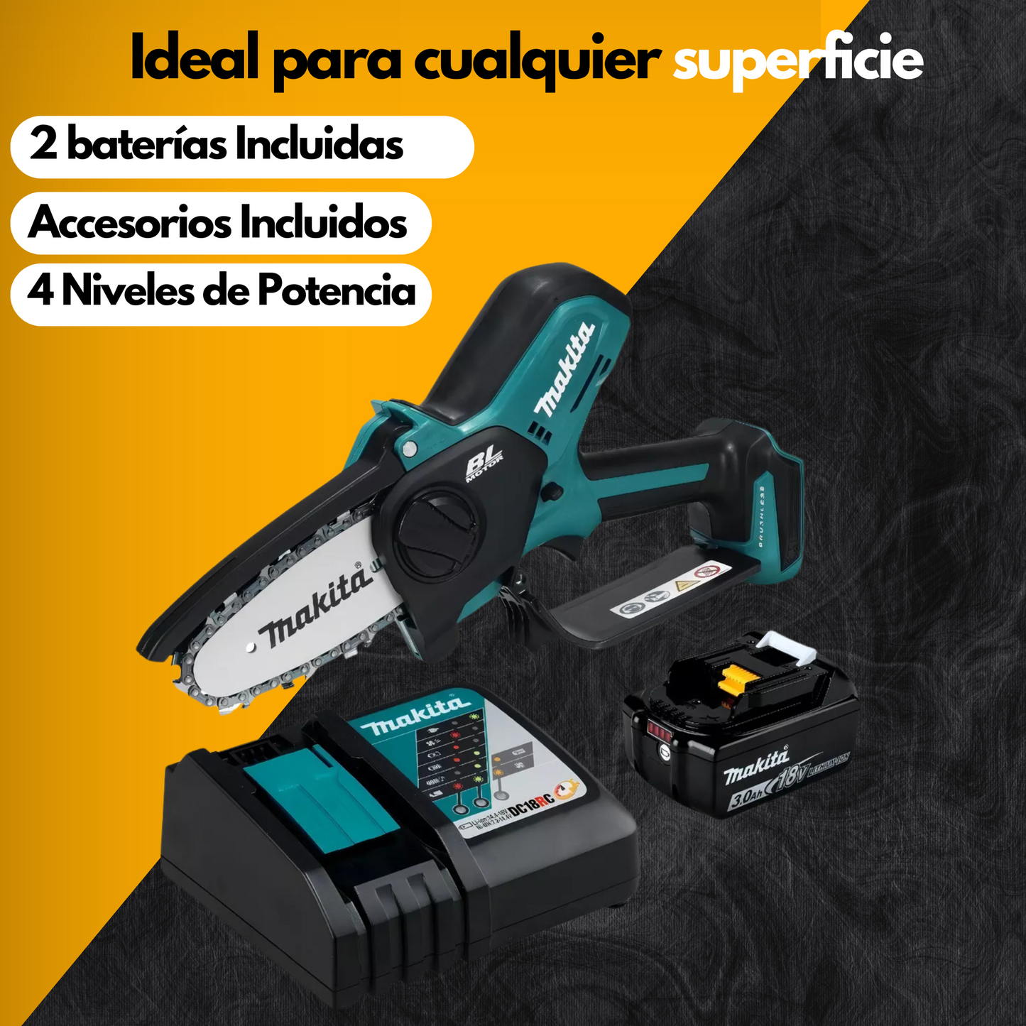 Moto Sierra a Batería con Accesorios Makita