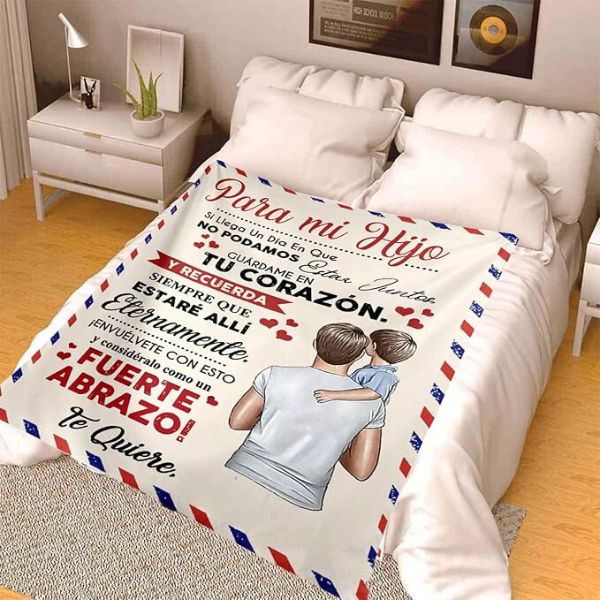 Manta Personalizada franela para Nieta/Nieto y Hijos – Regalo Cálido + Regalo Colgante