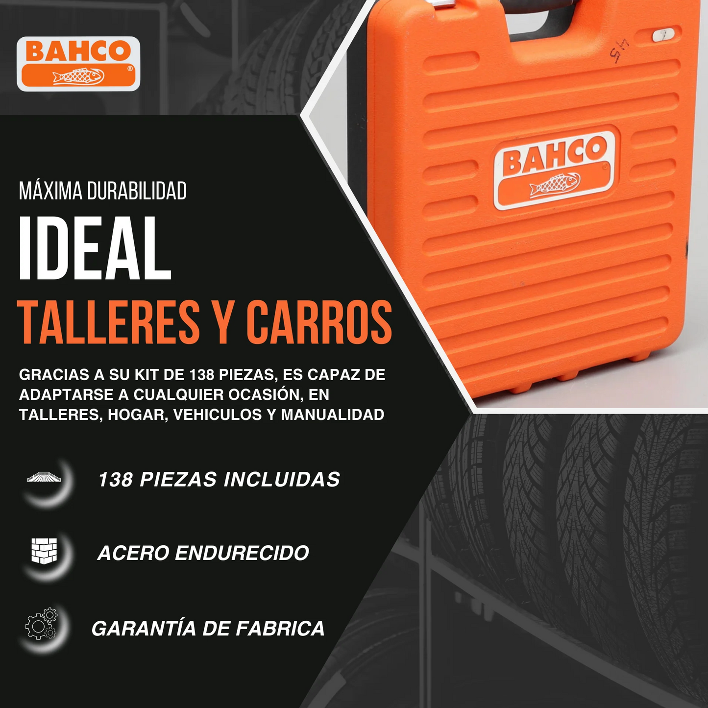 🧰 Bahco S138 – Juego de Herramientas Profesional 138 piezas