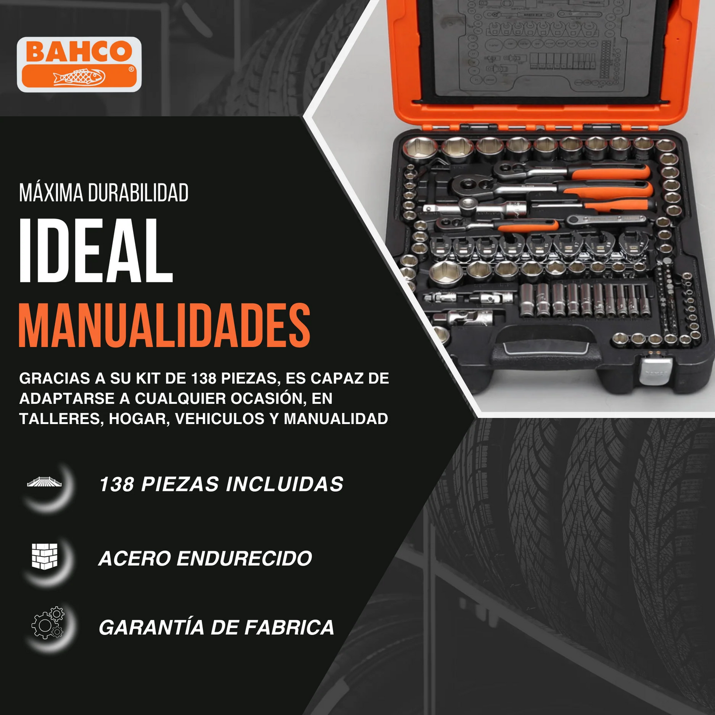 🧰 Bahco S138 – Juego de Herramientas Profesional 138 piezas
