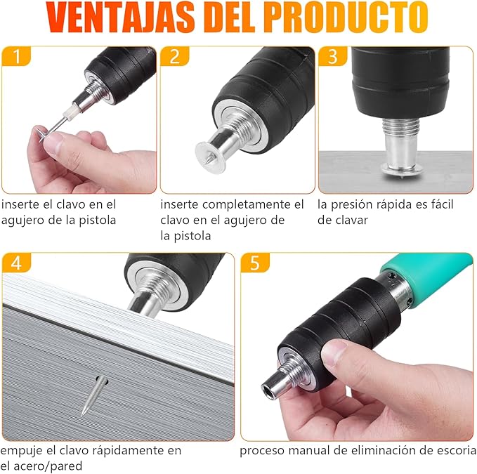 KIT PISTOLA DE REMACHE MAKITA | 200 CLAVOS | KIT COMPLETO + OBSEQUIO