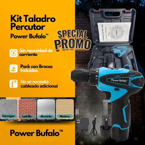 Taladro Percutor Bufalo Power™️ | 14 Niveles | Alto Torque