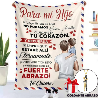 Manta Personalizada franela para Nieta/Nieto y Hijos – Regalo Cálido + Regalo Colgante