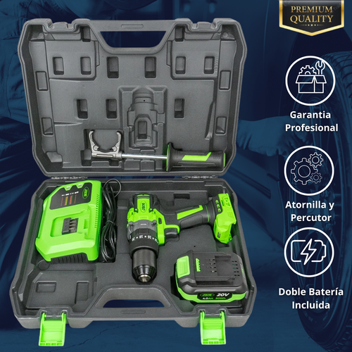 TALADRO Y PERCUTOR PROFESIONAL JBM [BATERIA+CARGADOR]