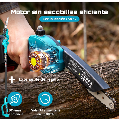 Mini motosierra inalámbrica BufaloPower™ Portátil para trabajos de jardinería y bricolaje