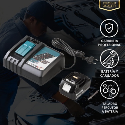 Taladro Percutor Makita  a Batería con Accesorios | Modelo 2025 LTMax™️
