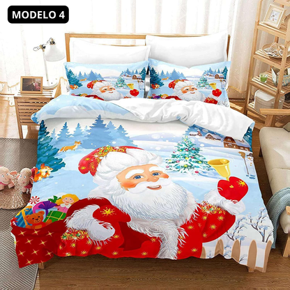 Juego de Sabanas y Funda Nordica con Fundas de Almohadas 200X180