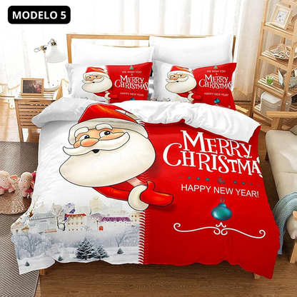 Juego de Sabanas y Funda Nordica con Fundas de Almohadas 200X180