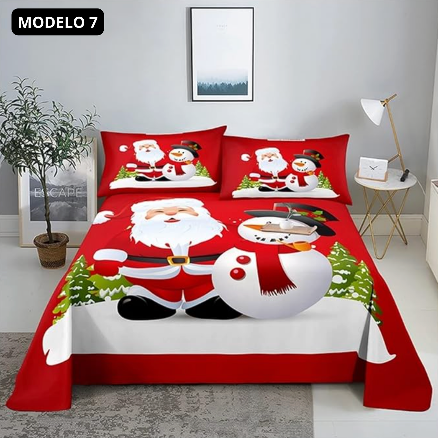 Juego de Sabanas y Funda Nordica con Fundas de Almohadas 200X180