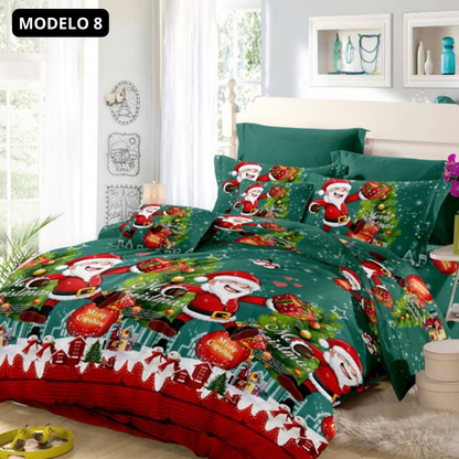 Juego de Sabanas y Funda Nordica con Fundas de Almohadas 200X180