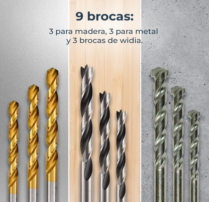 Taladro Cecotec Inalambrico y con Cable | Accesorios Incluidos