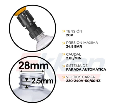Hidrolavadora Portátil 20V INGCO – ¡Potencia Inalámbrica!
