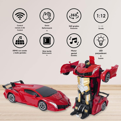 Transformer™️ Auto a control remoto con transformación | Musica y Gestos