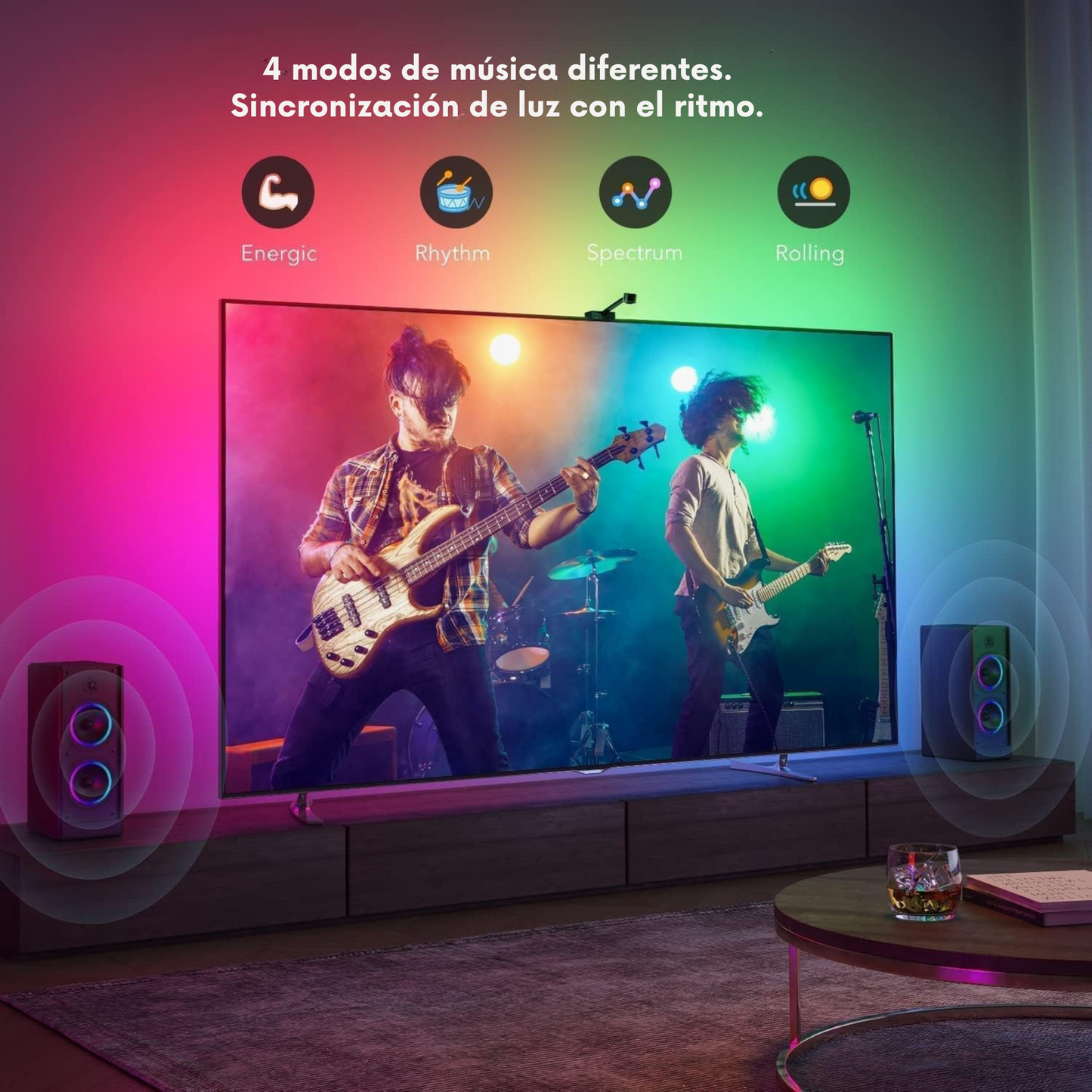 TV Luz LED con Cámara | Iluminación para TV |  Goove™️