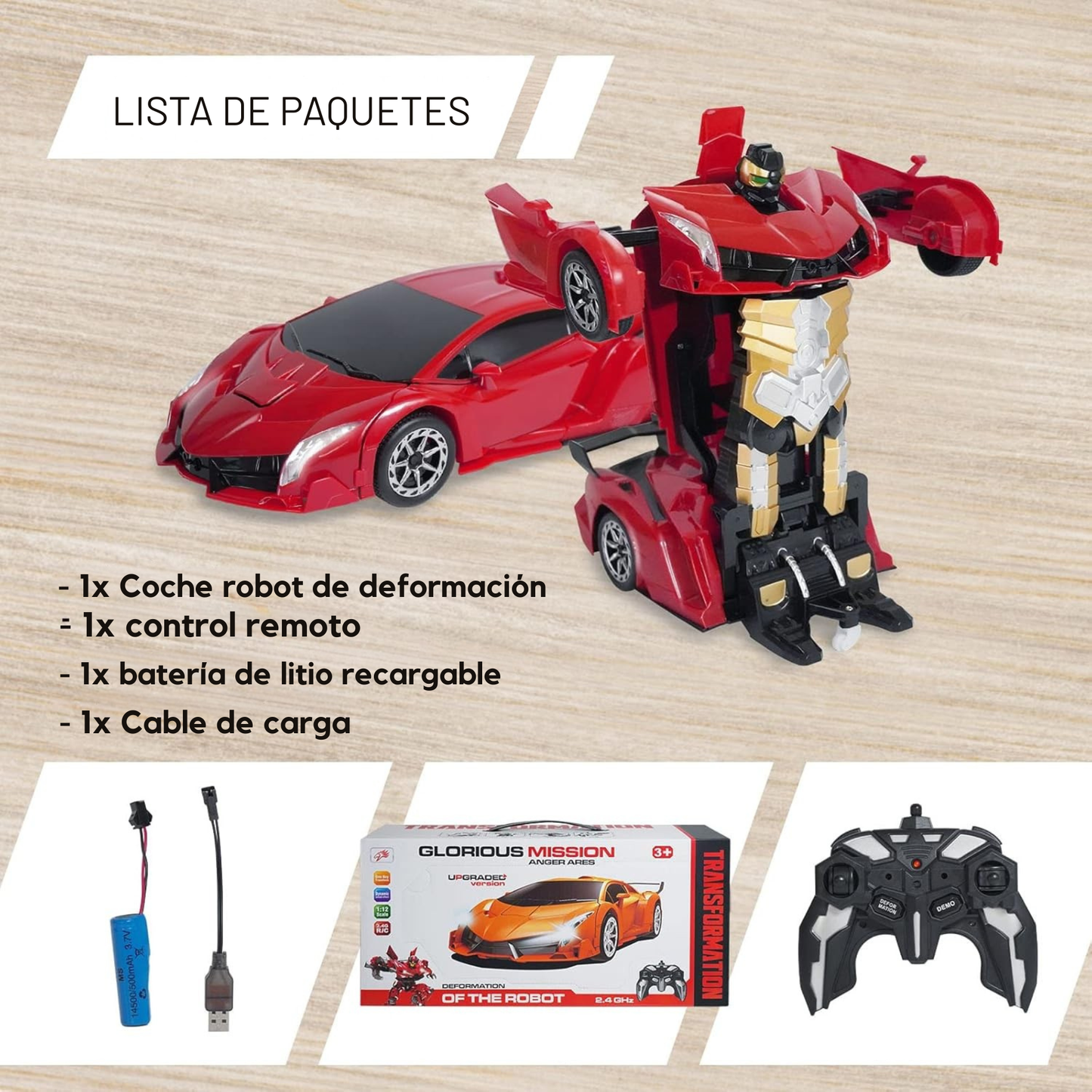 Transformer™️ Auto a control remoto con transformación | Musica y Gestos