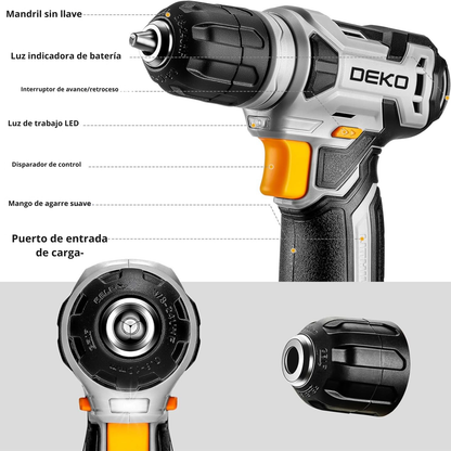 Kit Completo Maletín Taladro DEKO | Accesorios Incluidos