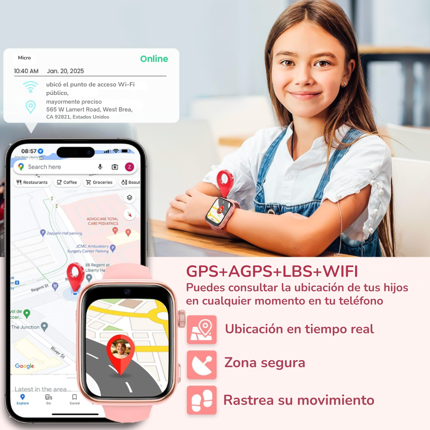 Smartech™️ Reloj con GPS y CÁMARA | Para Control Parental de Hijos