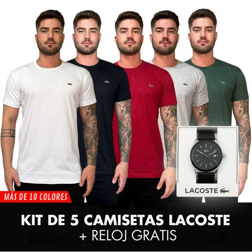 PACK 5X LACOSTE ORIGINAL CAMISETAS | LIQUIDACIÓN DE BODEGA