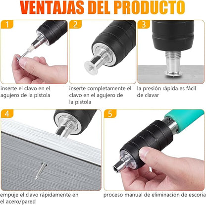 KIT PISTOLA DE REMACHE MAKITA | 200 CLAVOS | KIT COMPLETO + OBSEQUIO