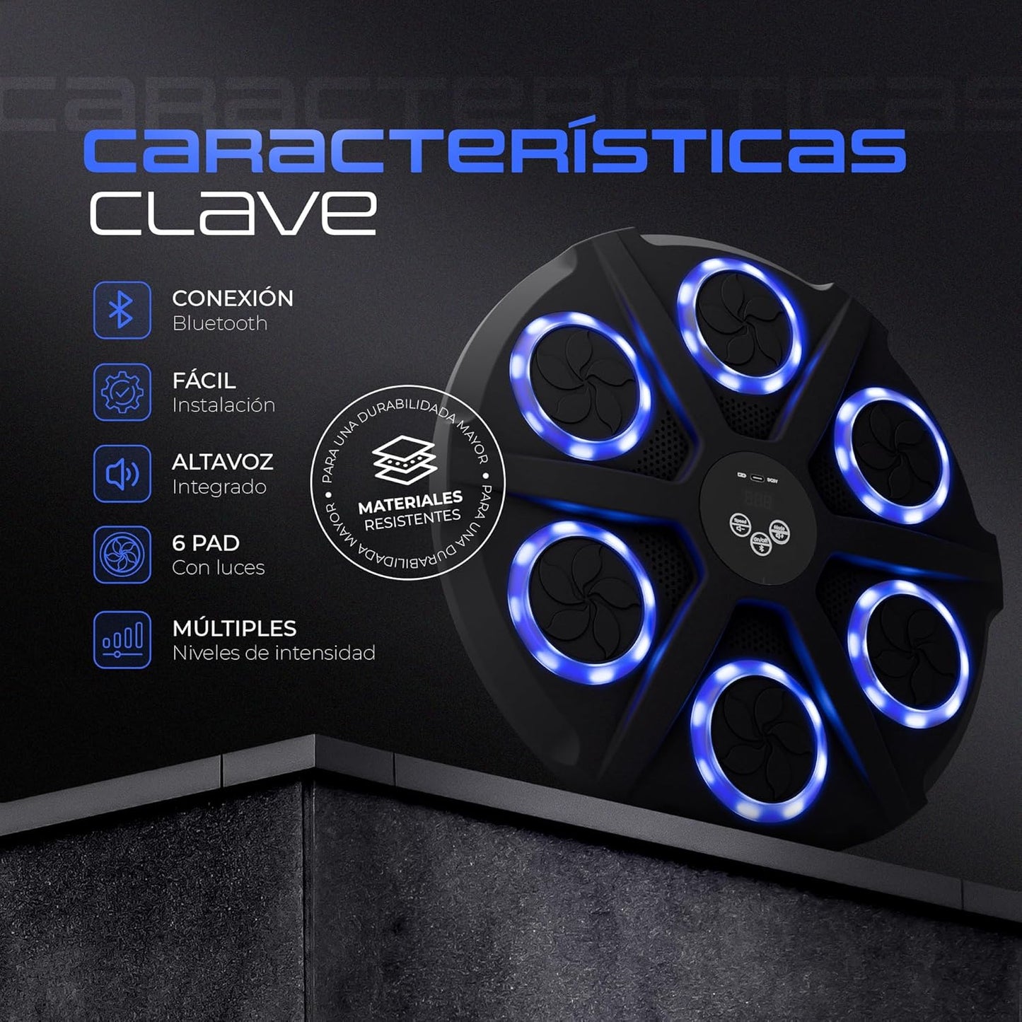 Máquina de Boxeo Bluetooth Musical + Guantes Regalo | Adultos y niños