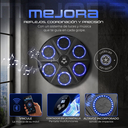 Máquina de Boxeo Bluetooth Musical + Guantes Regalo | Adultos y niños