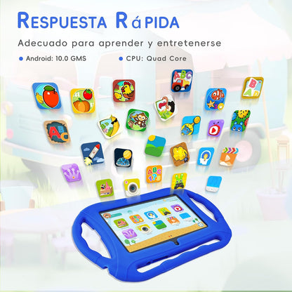 Android Tablet para niños, 7 Pulgadas HD Tablet Infantil, 2GB RAM 32GB ROM, WiFi